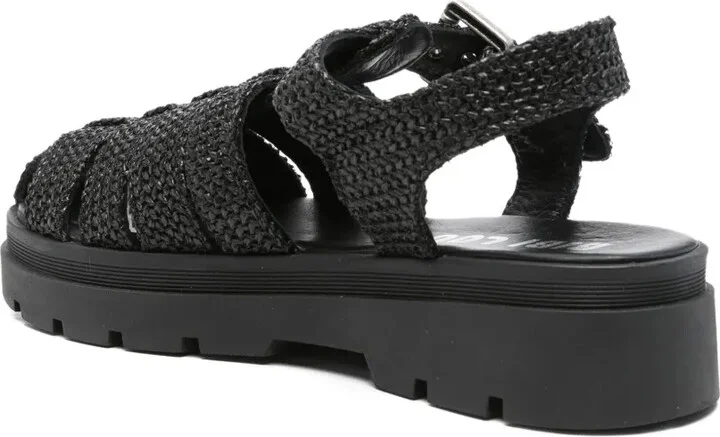 Woven-Texture Flat Sandals - Image 3