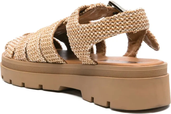 Woven-Texture Flat Sandals - Image 3