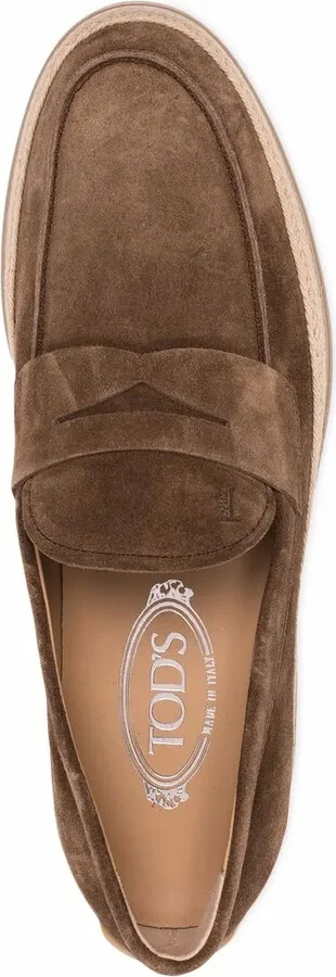 Woven Trim Penny Loafers - Image 4