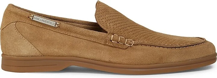 Woven Vamp Leather Loafers