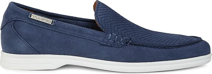 Woven Vamp Leather Loafers
