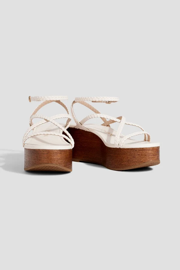 Wovette braided leather platform sandals - Image 2
