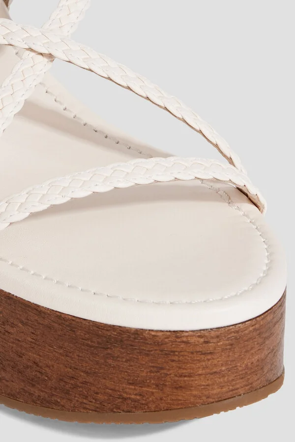 Wovette braided leather platform sandals - Image 4
