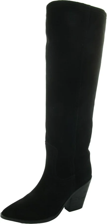 Wrangle Womens Suede Stacked Heel Knee-High Boots