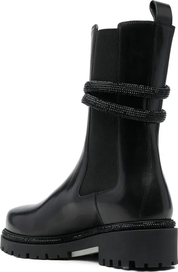 Wrap-Around Leather Boots - Image 3