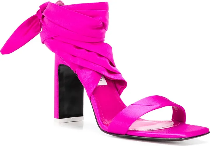 Wraparound Ankle Tie Sandals - Image 2