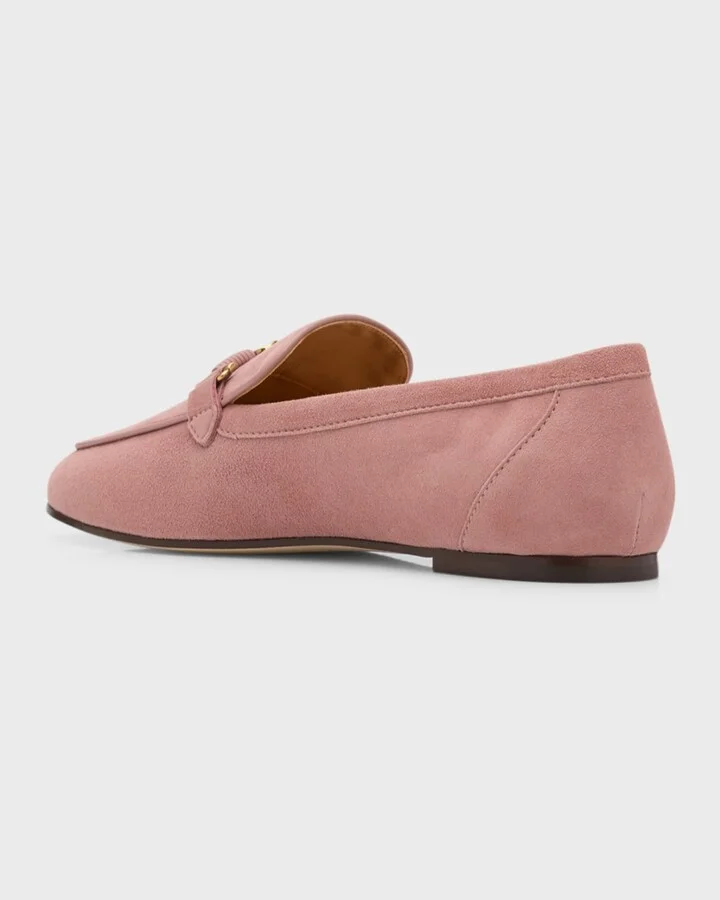 Wrapped T-Ring Suede Loafers - Image 2