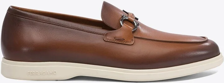 Wrinkled Leather Penny Loafers