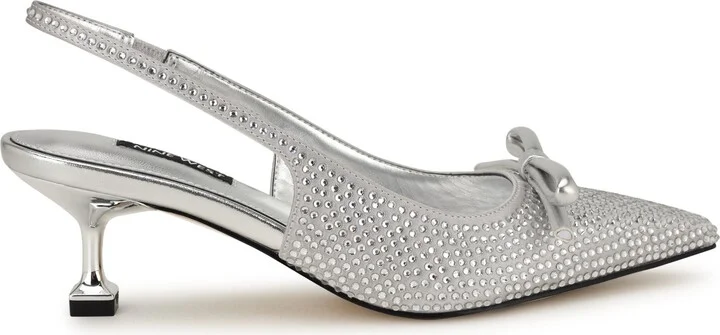 Wunder Slingback Pointed Toe Kitten Heel Pump - Image 2