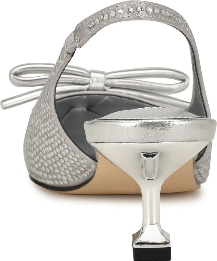 Wunder Slingback Pointed Toe Kitten Heel Pump - Image 6