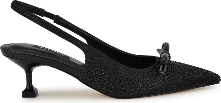Wunder Slingback Pointed Toe Kitten Heel Pump - Image 8