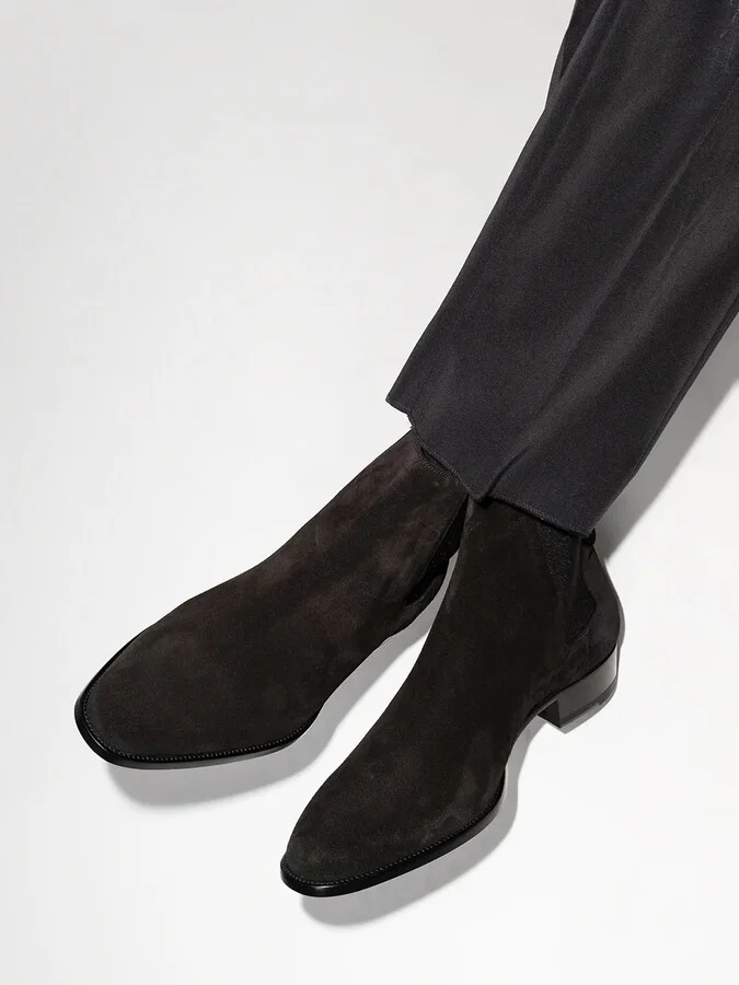 Wyatt 30mm suede Chelsea boots - Image 3