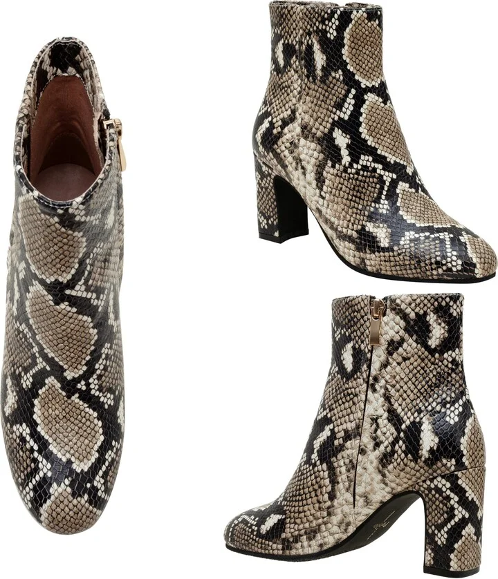 Wylda 2 Snakeskin Embossed Bootie - Image 7