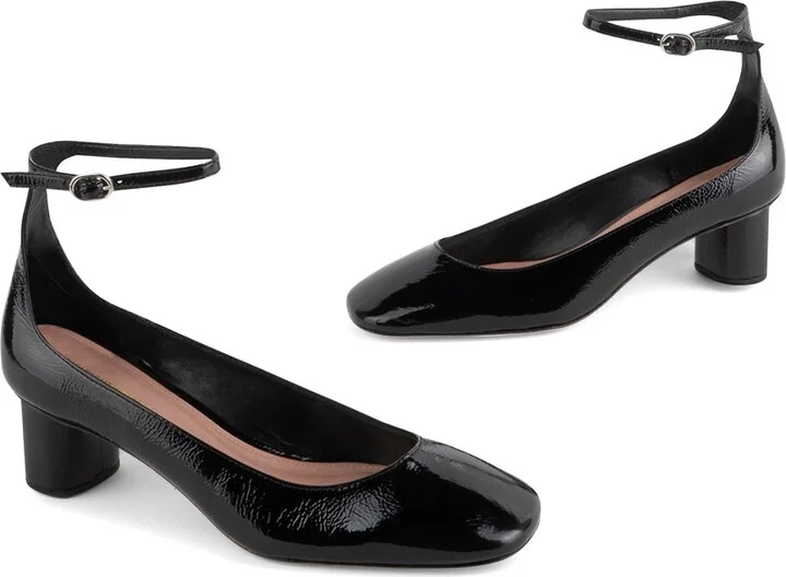 Wylde Ankle Strap Heel-Black