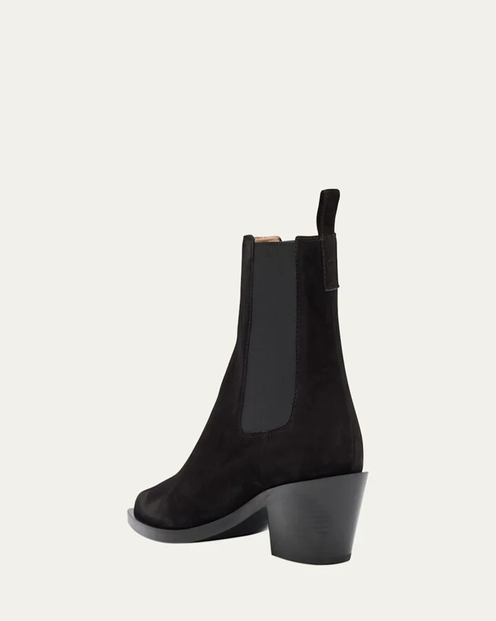 Wylie Suede Western Chelsea Booties - Image 4