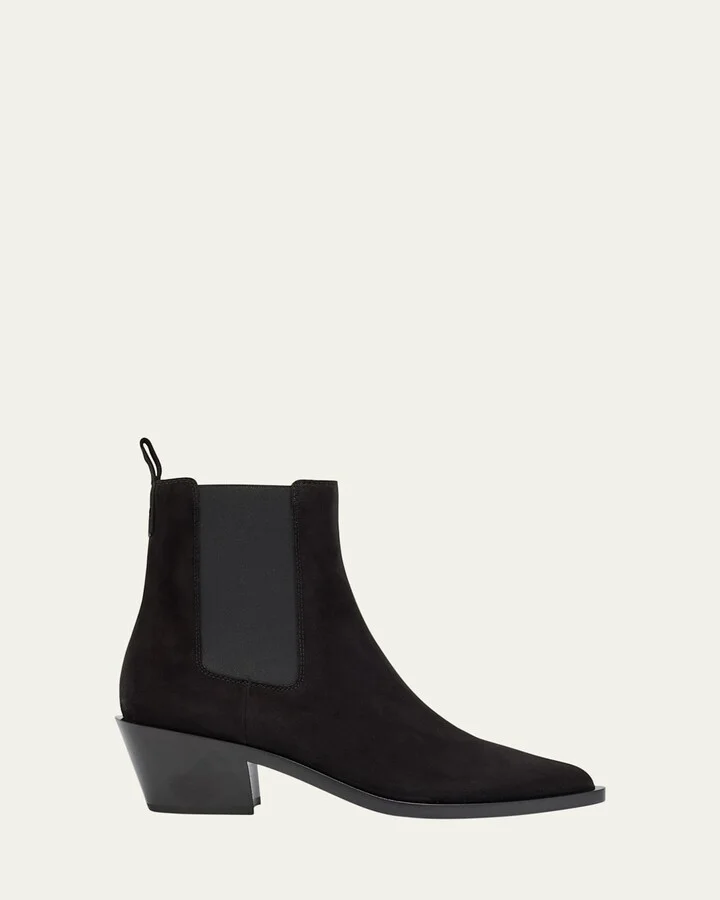 Wylie Suede Western Chelsea Booties