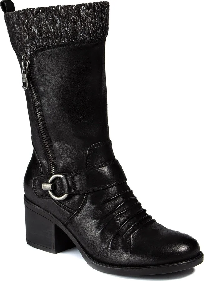 Wylla Womens Casual Round Toe Mid-Calf Boots