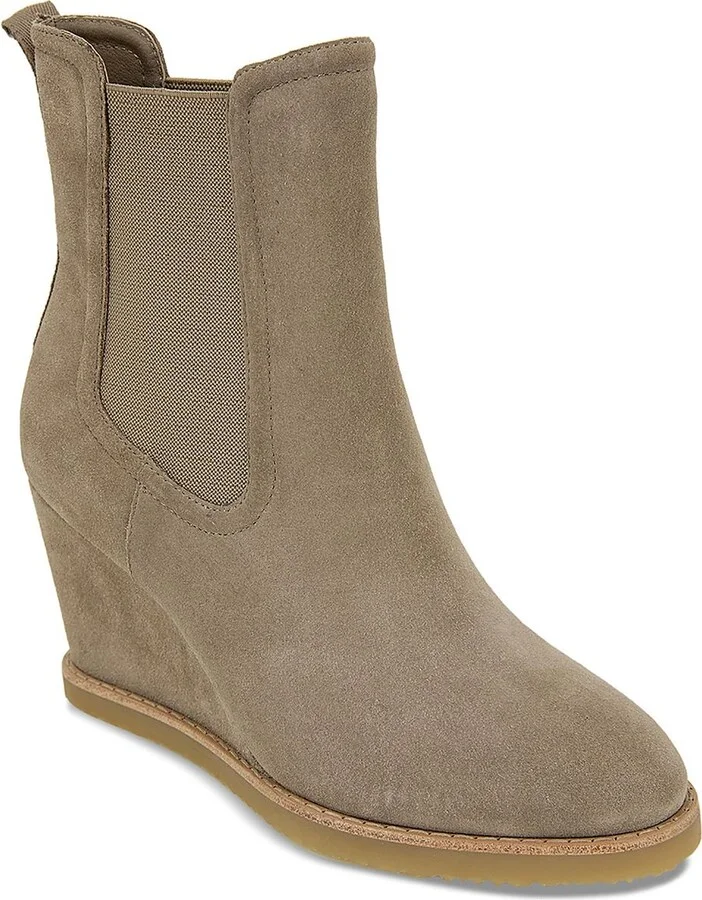 WYNN Womens Wedge Pointed Toe Wedge Boots