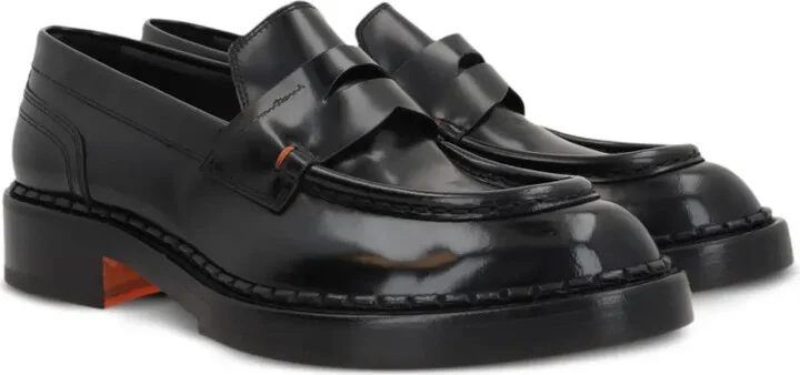 x 10 Corso Como brushed leather penny loafers - Image 2