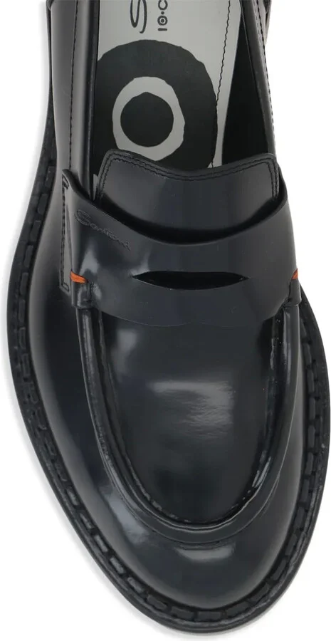 x 10 Corso Como brushed leather penny loafers - Image 4