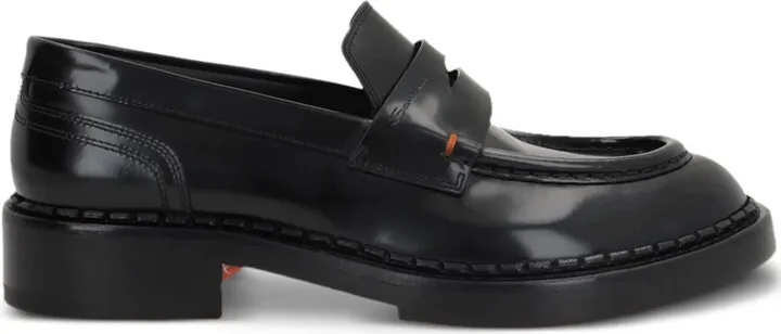 x 10 Corso Como brushed leather penny loafers