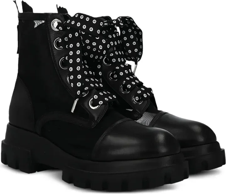 x 10 Corso Como mesh lace-up boots - Image 2
