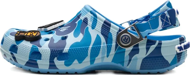 x A Bathing Ape Clog "Blue Camo" sneakers - Image 4