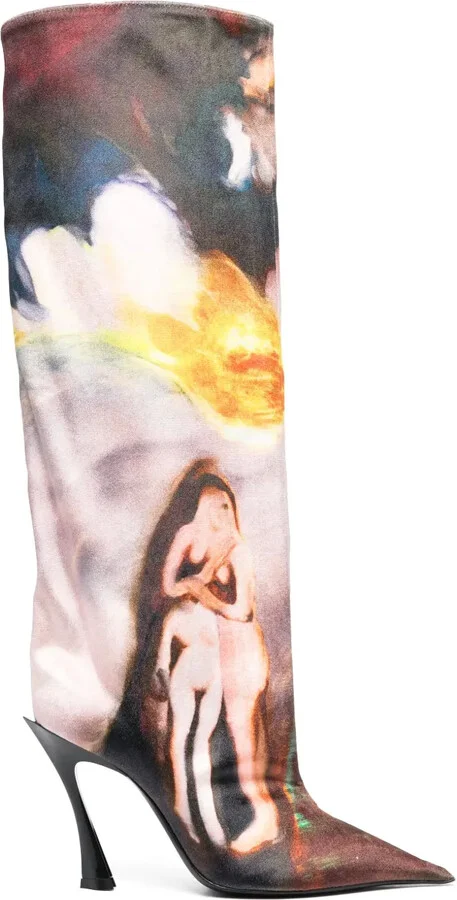 x Ambera Wellmann 95mm printed boots