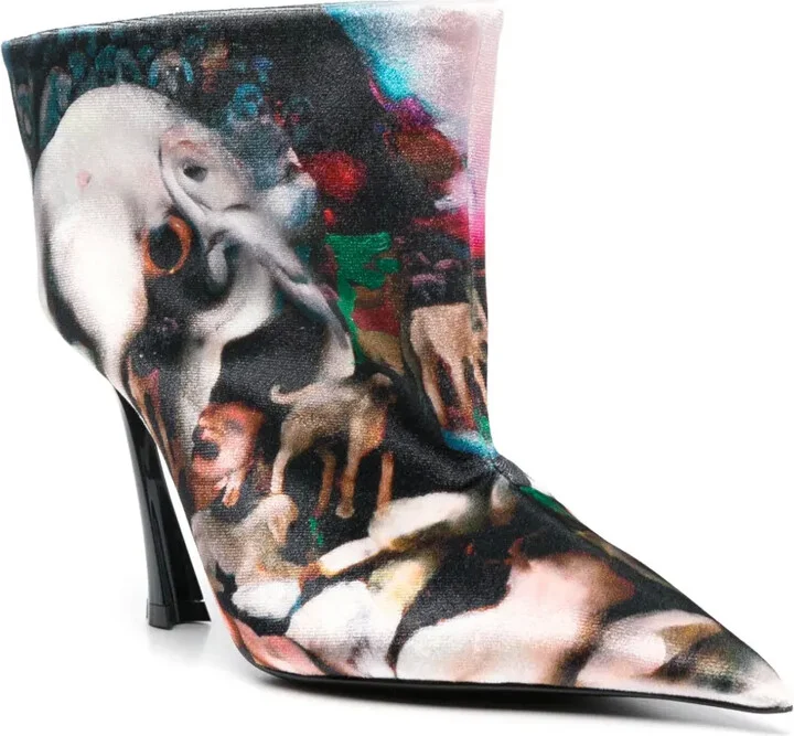 x Ambera Wellmann 95mm velvet boots - Image 2