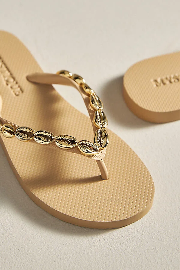 x Anthropologie Embellished Thong Sandals - Image 3