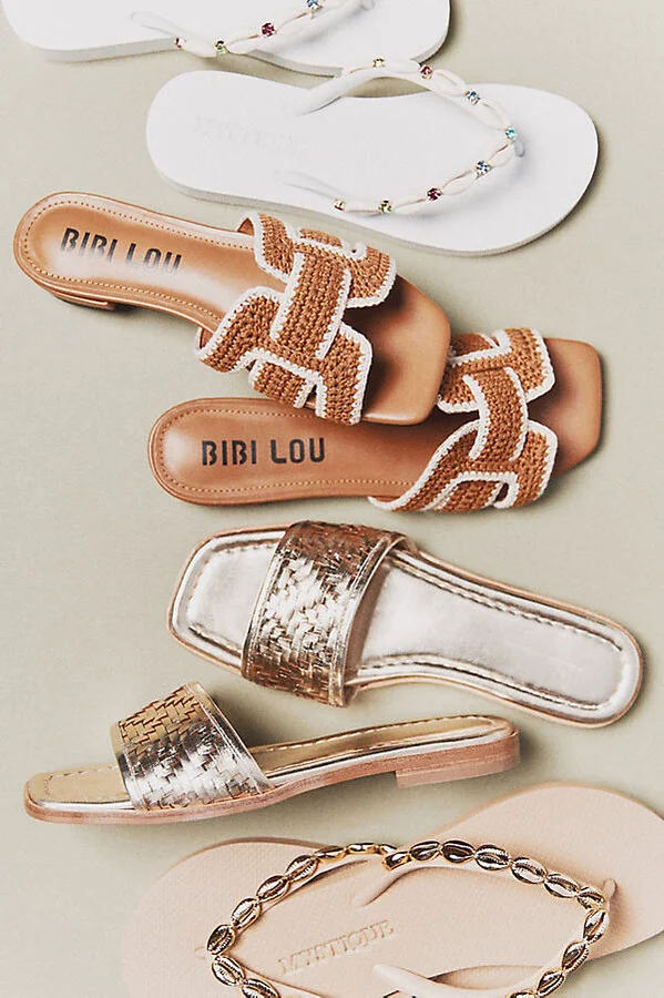 x Anthropologie Embellished Thong Sandals - Image 4