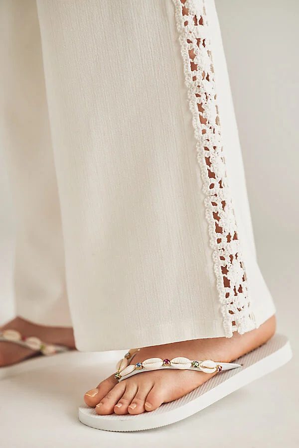 x Anthropologie Embellished Thong Sandals - Image 2