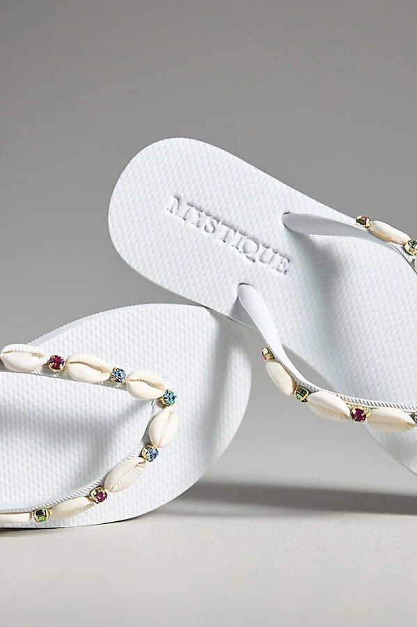 x Anthropologie Embellished Thong Sandals - Image 6