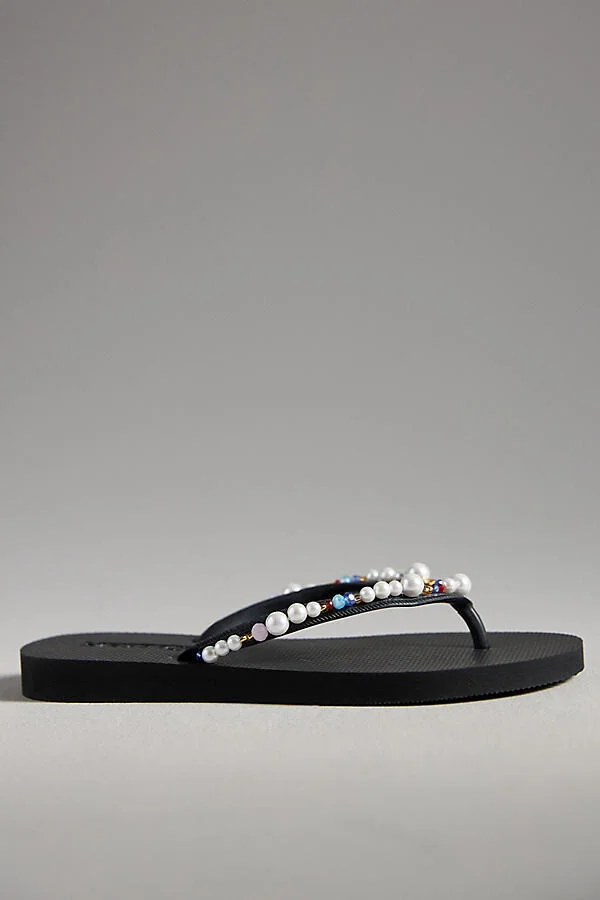 x Anthropologie Embellished Thong Sandals - Image 3