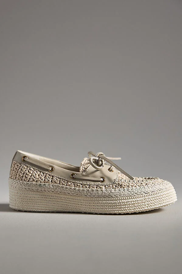 x Anthropologie Raffia Platform Boat Shoes - Image 2