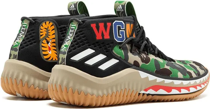x BAPE Dame4 "Green Shark ABC Camo" sneakers - Image 3