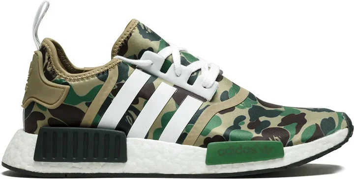 x BAPE NMD_R1 "Green Camo" sneakers