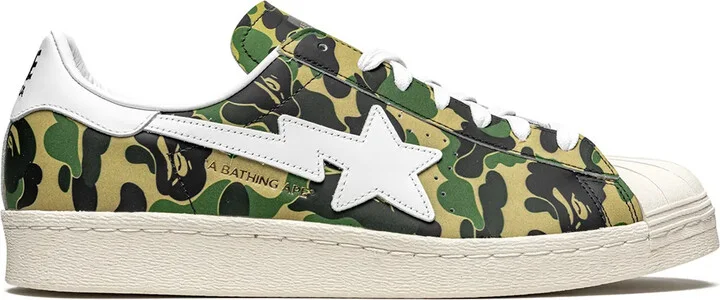 x Bape Superstar ''Green Camo'' sneakers