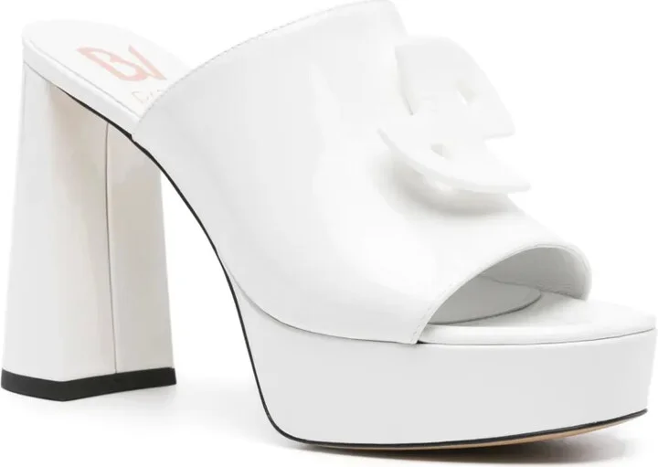x Bettina Vermillon Glossy Anitta 110mm mules - Image 2