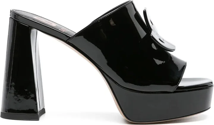 x Bettina Vermillon Glossy Anitta 110mm mules