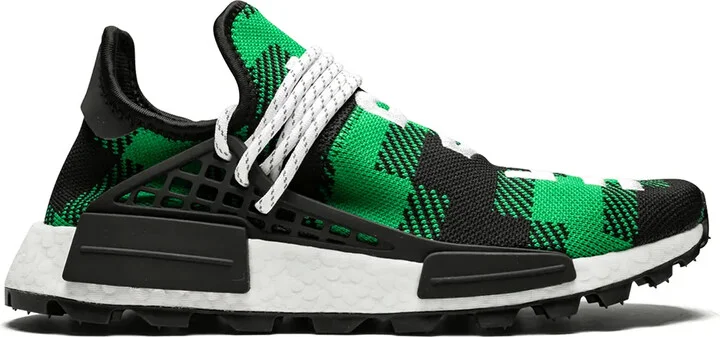x Billionaires Boys Club x Pharrell Williams NMD Hu "Plaid Pack/Green" sneakers