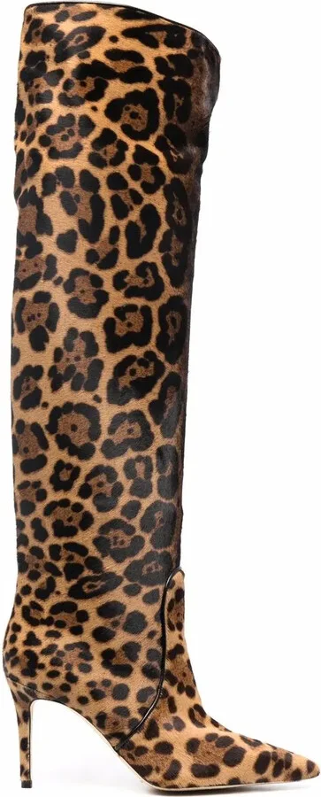 x Brian Atwood Carra leopard-print boots
