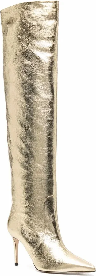 x Brian Atwood Carra metallic-effect boots - Image 2