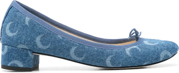 x Camille Repetto 30mm Moon-print pumps