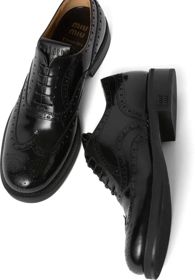 x Church's leather brogue shoes - Image 3