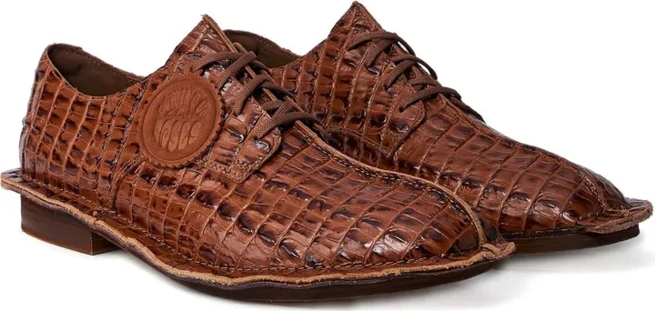 x Clarks croc-embossed derby shoes - Image 2