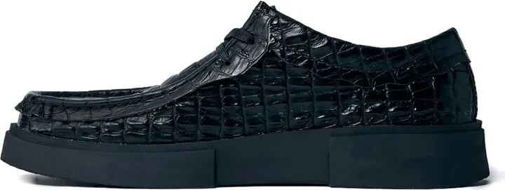 x Clarks Torview croc-embossed derby shoes - Image 3