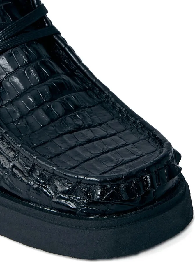 x Clarks Torview croc-embossed derby shoes - Image 4