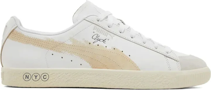 x Clyde Extra Butter "Puma White/Warm White/Feather Gray" sneakers