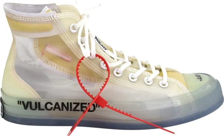 x Converse Chuck 70 "Vulcanized" High-top Sneakers in White/Clear Synthetic Textile